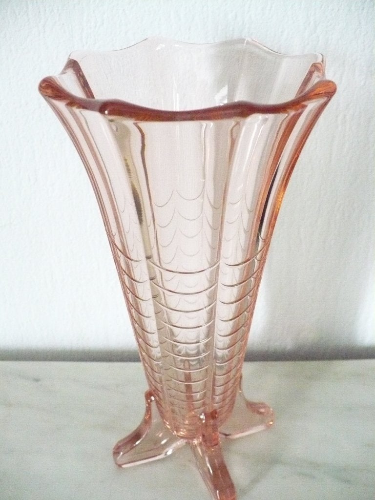 vase  luxval signe vsl belgique/val saint lambert/1935, Enlèvement ou Envoi
