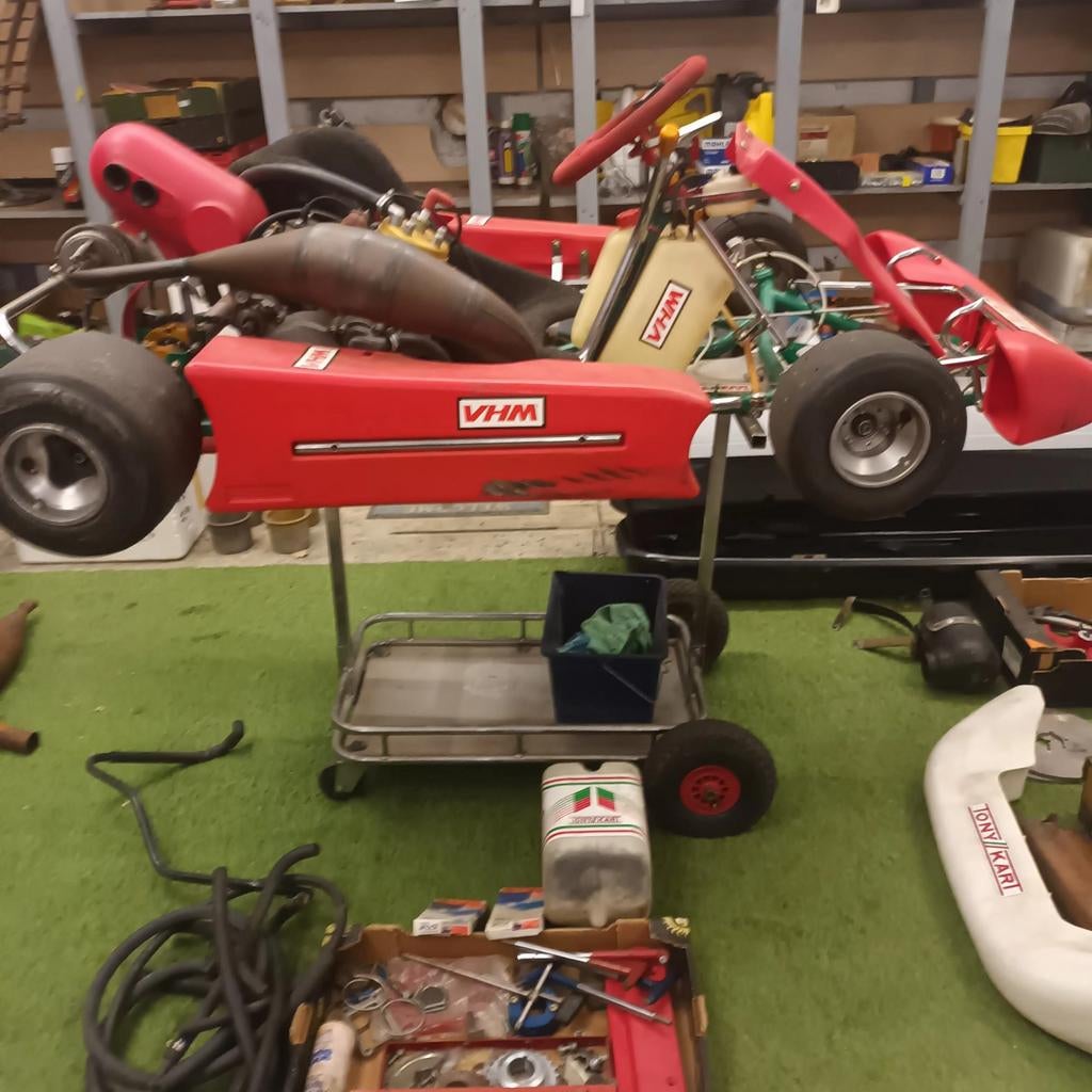 TONY KART 125 CC TM VHM CARB.1992 NIEUWSTAAT+toebehoren, Sport en Fitness, Ophalen