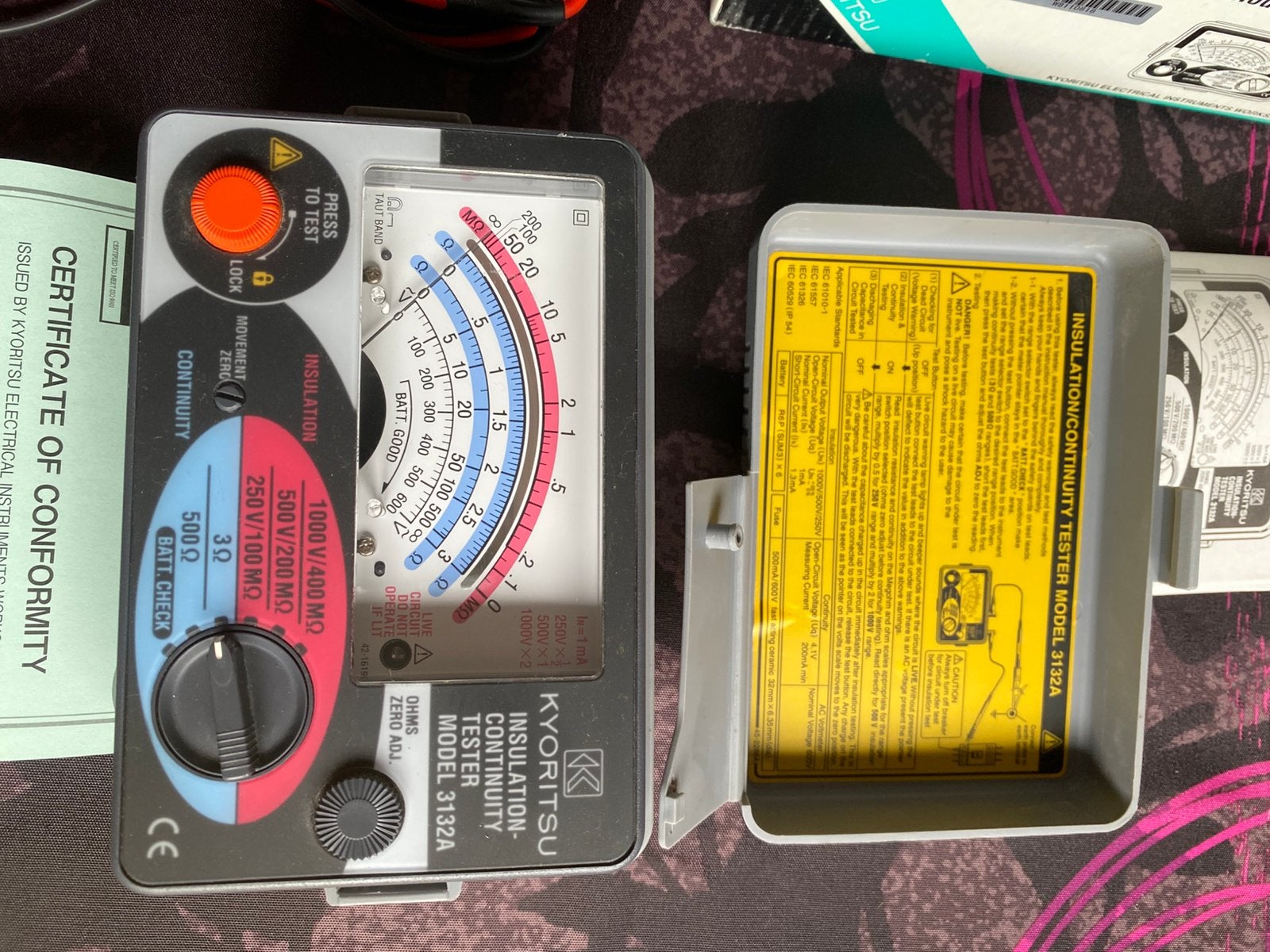 Testeur d’isolement analogique Kyoritsu 3132A, Enlèvement ou Envoi, Neuf, Électricité