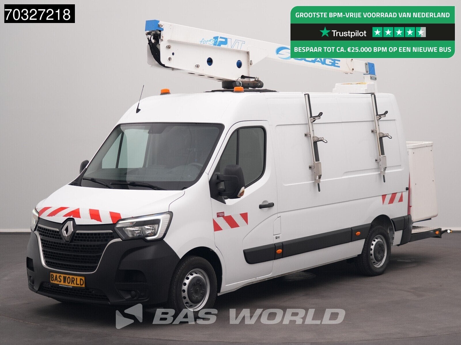 Renault Master 145PK Hoogwerker 12m Werkhoogte L2H2 Trekhaak, Stof, 4 cilinders, Renault, 2500 kg