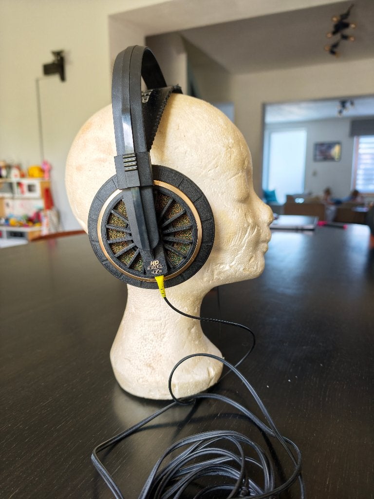 Sennheiser HD 430 1980s Vintage Audiophile 600 Ohm Headphone, Enlèvement ou Envoi, Sennheiser, Noir, Utilisé