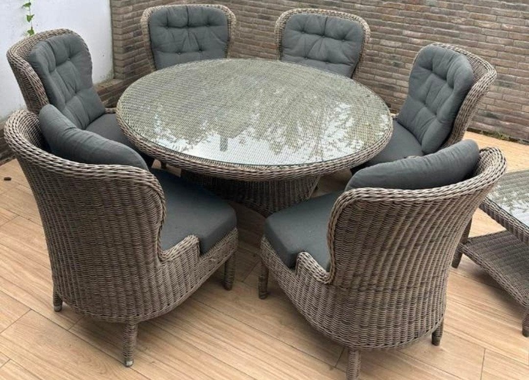 Ensemble de jardin extérieur de luxe 4 saisons. Saint-Valent, Jardin & Terrasse, Ensembles de jardin, Salons de jardin, Osier