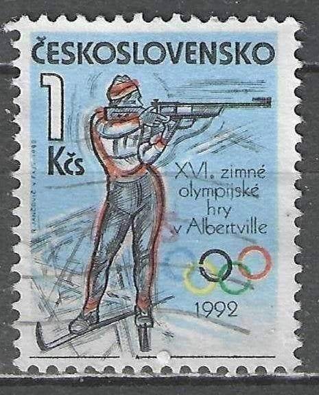 Tchécoslovaquie 1992 - Yvert 2909 - Jeux Olympiques (ST), Envoi, Affranchi