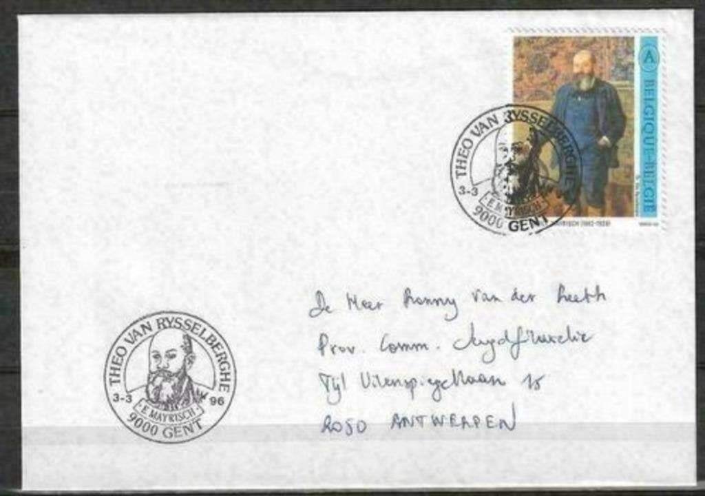 Belgique 1996 - Yvert 2628/OBP 2627 - Emile Mayrisch (ST), Timbres & Monnaies, Envoi, Affranchi, Oblitéré, Art