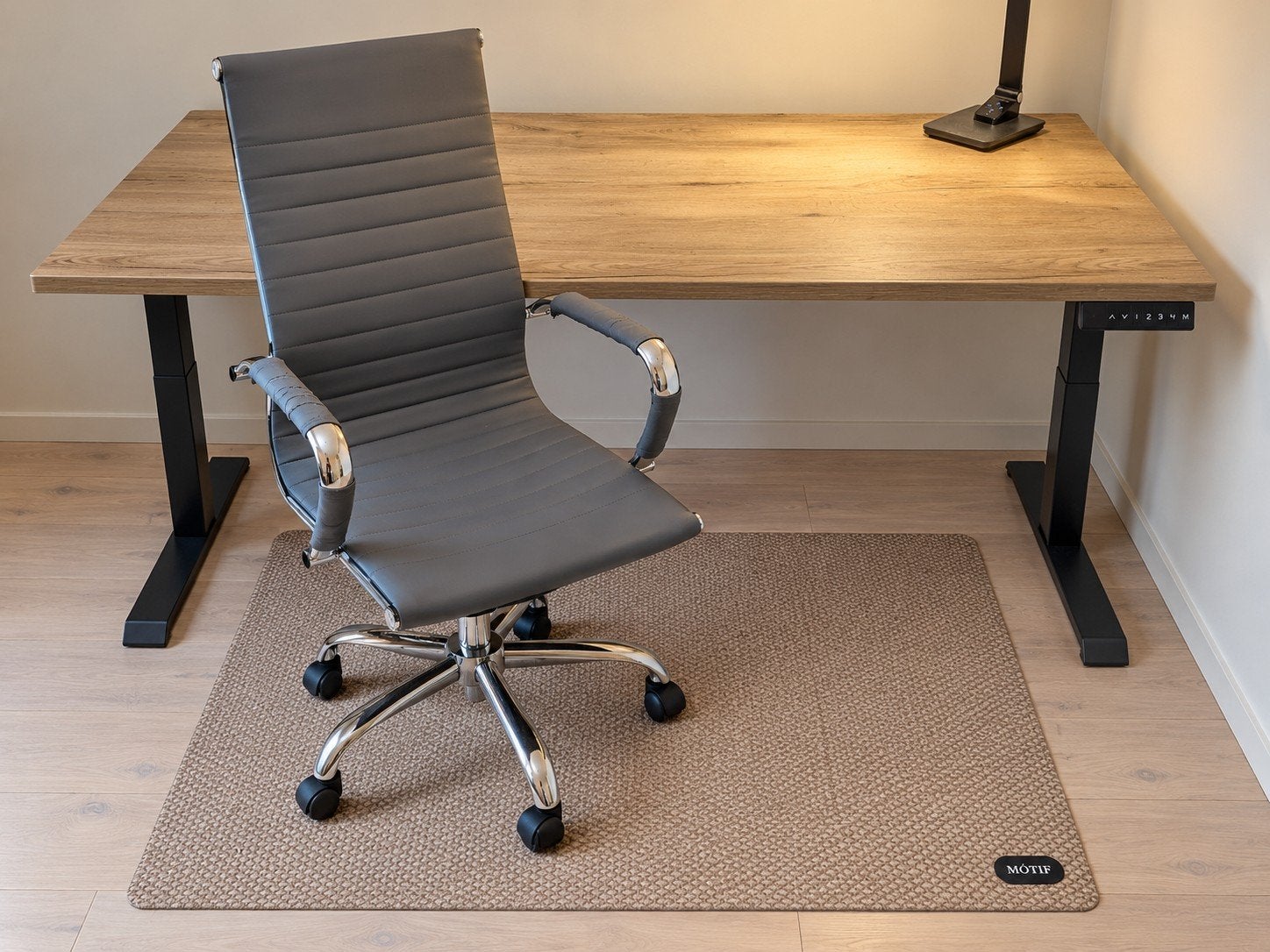 Complete thuiswerkplek | elektrisch zit-stabureau + stoel, l, Maison & Meubles, Enlèvement, Électrique, Beige, Bureau debout