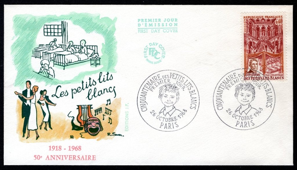 FRANCE Yt. 1575 FDC 1968, Envoi, Affranchi