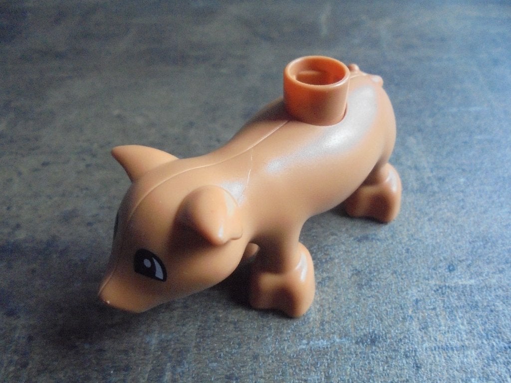 Lego Duplo Animal Pig Semicircular Eyes (zie foto's) 7, Ophalen of Verzenden, Gebruikt, Losse stenen, Duplo