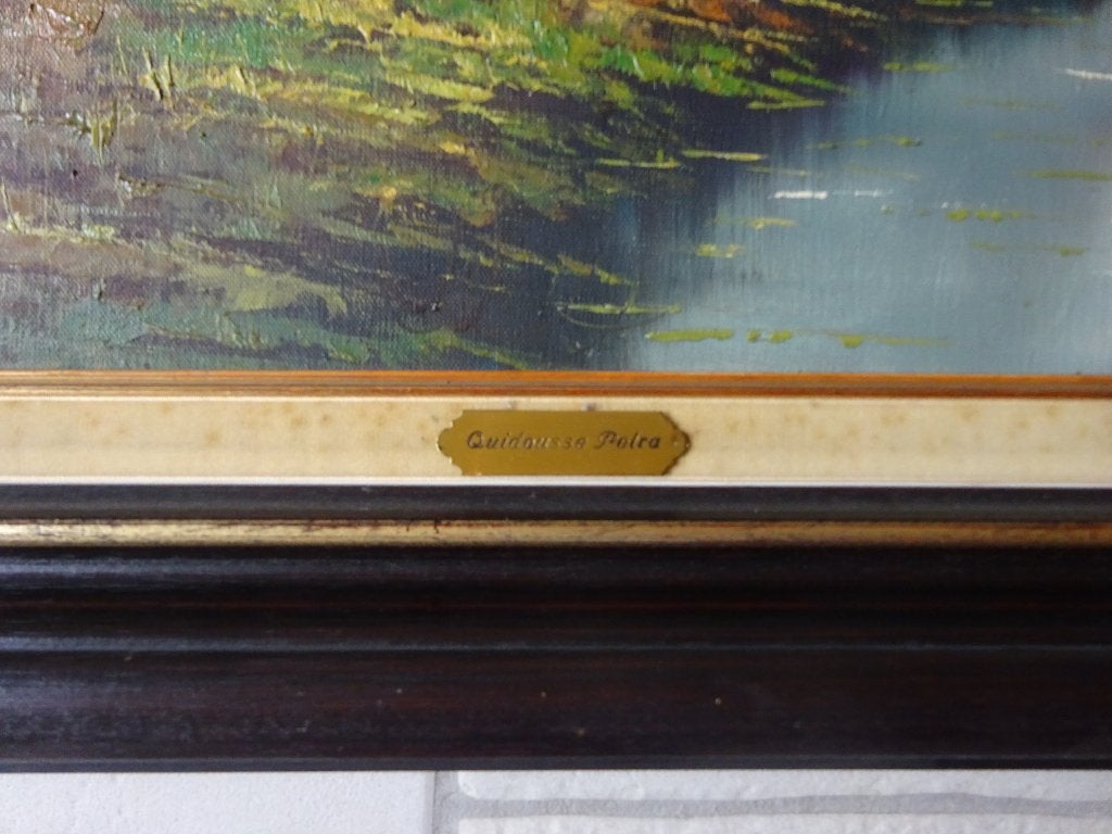 Gaston Quidousse, doek, 60 x 90 cm, Hoeve bij de beek, Antiek en Kunst, Ophalen, Doek, Expressionistisch, Gesigneerd