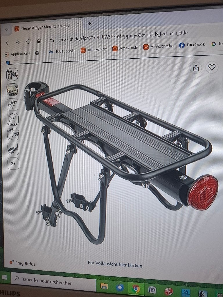 Porte Bagage  vélo, Vélos & Vélomoteurs, Enlèvement, Neuf