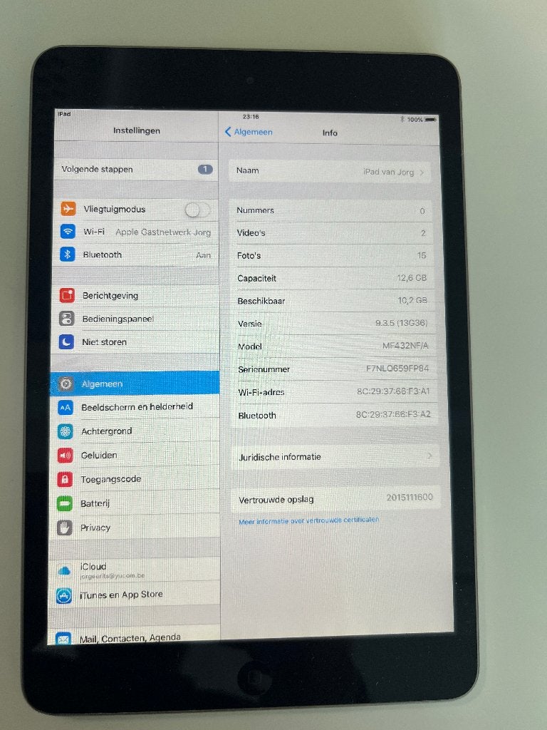 Apple iPad mini, Computers en Software, Zwart, Ophalen of Verzenden, Zo goed als nieuw, 16 GB