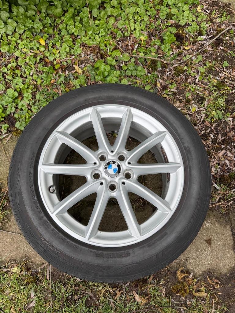 4 x BMW X1 zomerbanden op originele 17 inch BMW velgen, Auto-onderdelen, Banden en Velgen, Velg(en), Zomerbanden, 17 inch, 225 mm