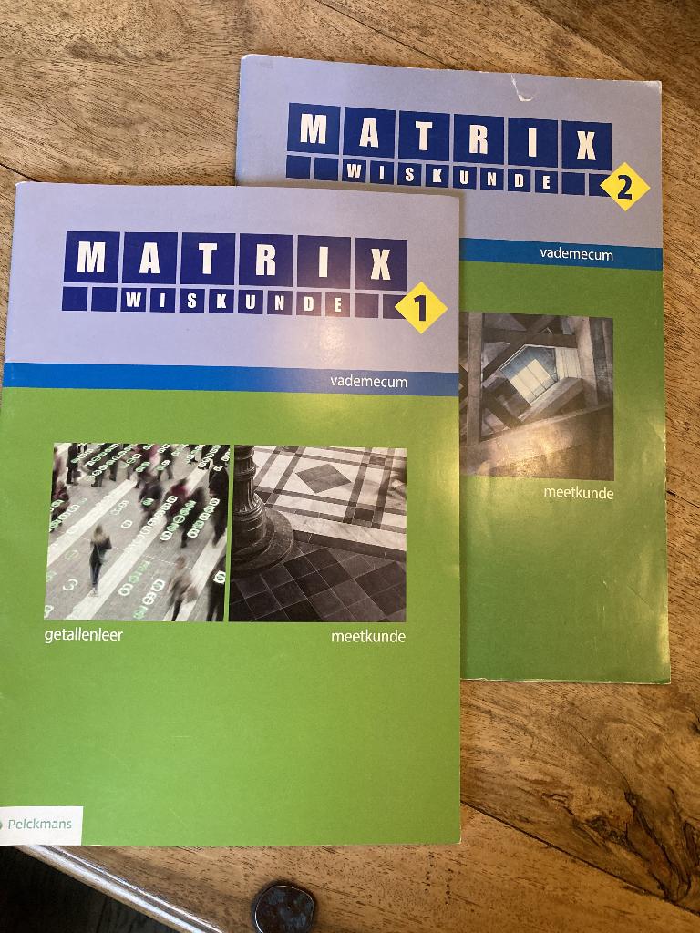 Matrix wiskunde vademecum 1 & 2, Boeken, Ophalen of Verzenden, Zo goed als nieuw, Wiskunde A, Pelckmans