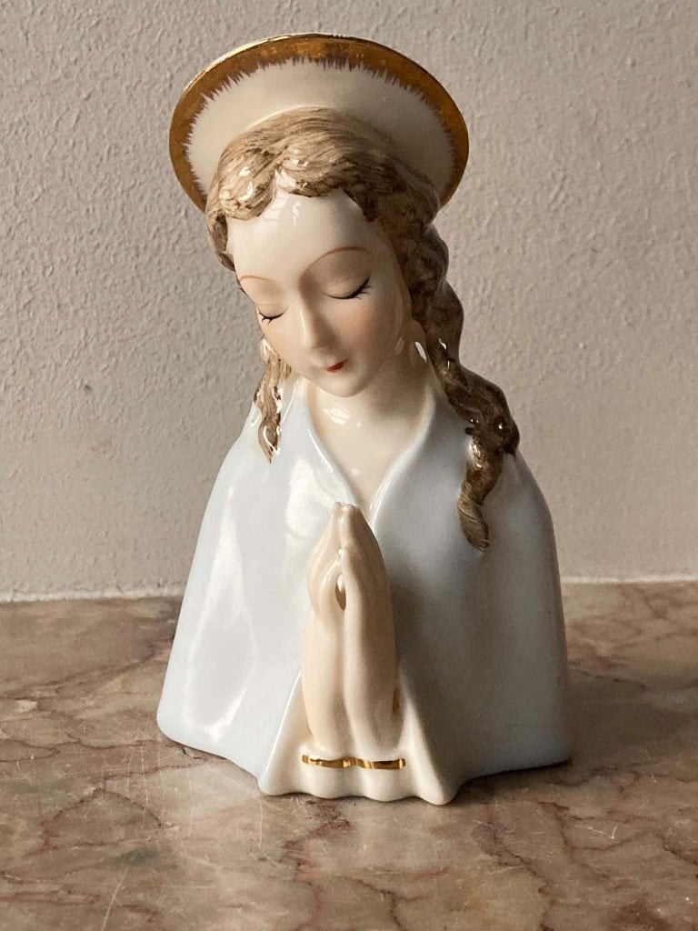 Buste Maria in biscuit / porselein (13,5 cm), Enlèvement ou Envoi