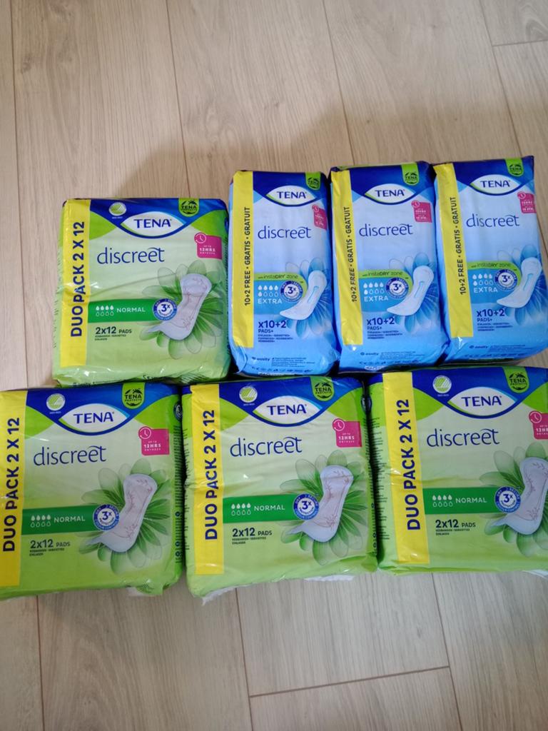 Set TENA discreet - normaal en extra - nieuw, Ophalen