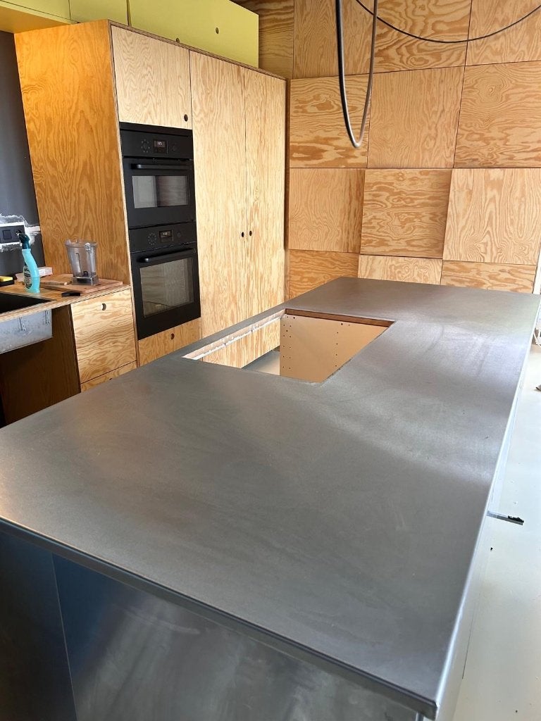 RVS werkblad, Huis en Inrichting, Keuken | Keukenelementen, Gebruikt, Ophalen