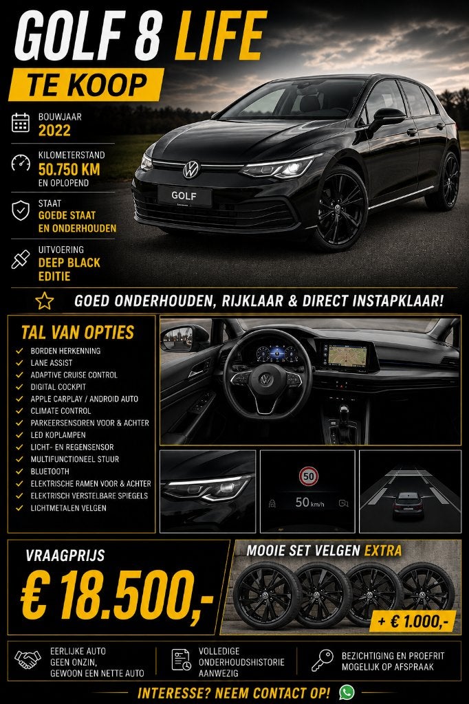 Auto te koop-bieden, Auto's, Volkswagen, Voorwielaandrijving, Stof, Parkeersensor, Zwart