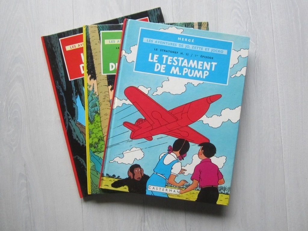 Les aventures de Jo, Zette et Jocko - 4,00Eur / pièce, Meerdere stripboeken, Ophalen of Verzenden, Zo goed als nieuw, Hergé.