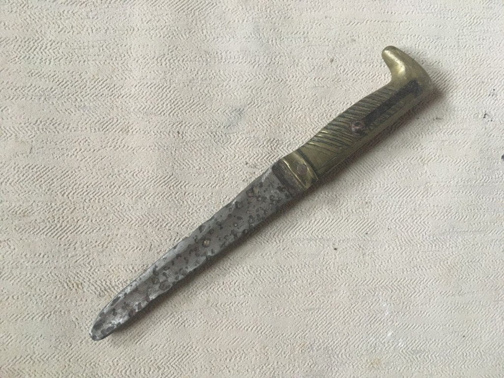 wo1 - Duitse loopgravendolk model 1871 Seitengewehr, Verzamelen, Ophalen of Verzenden, Landmacht, Mes of Dolk