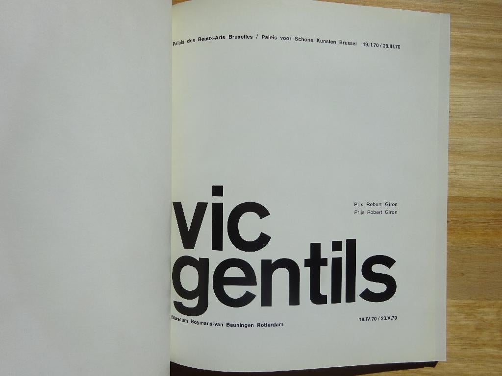 Vic Gentils, 1970 Boymans-van Beuningen & PSK Brussel, Boeken, Ophalen of Verzenden, Gelezen, Beeldhouwkunst