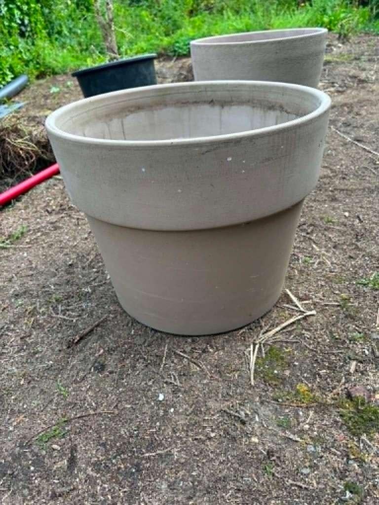 Bloempotten  Deroma, Tuin en Terras, Bloempotten, Overige materialen, Gebruikt, Rond, Minder dan 40 cm