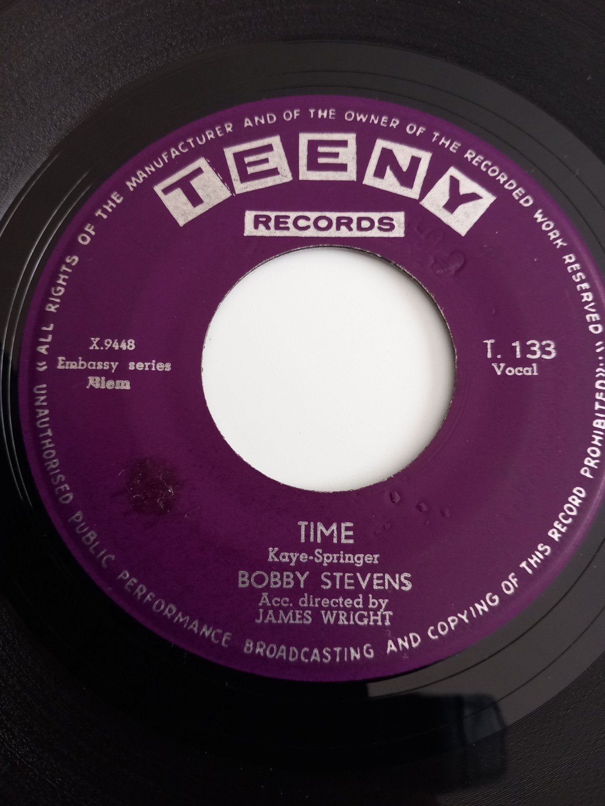 BOBBY STEVENS. TIME . EXTRA 60S 45T, Enlèvement ou Envoi