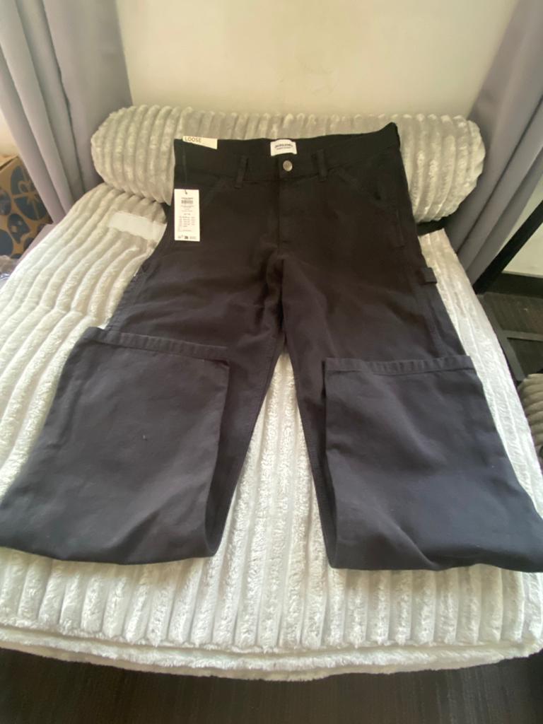 Heren Cargo Broek Loose Fit Nieuw met Label, Ophalen, Nieuw, Zwart