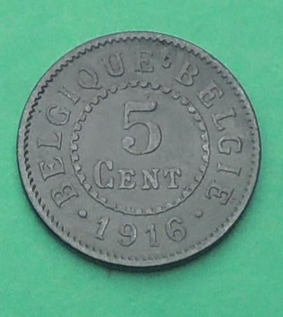 1916 5 centimes occupation, Timbres & Monnaies, Monnaies | Belgique, Envoi, Métal, Monnaie en vrac