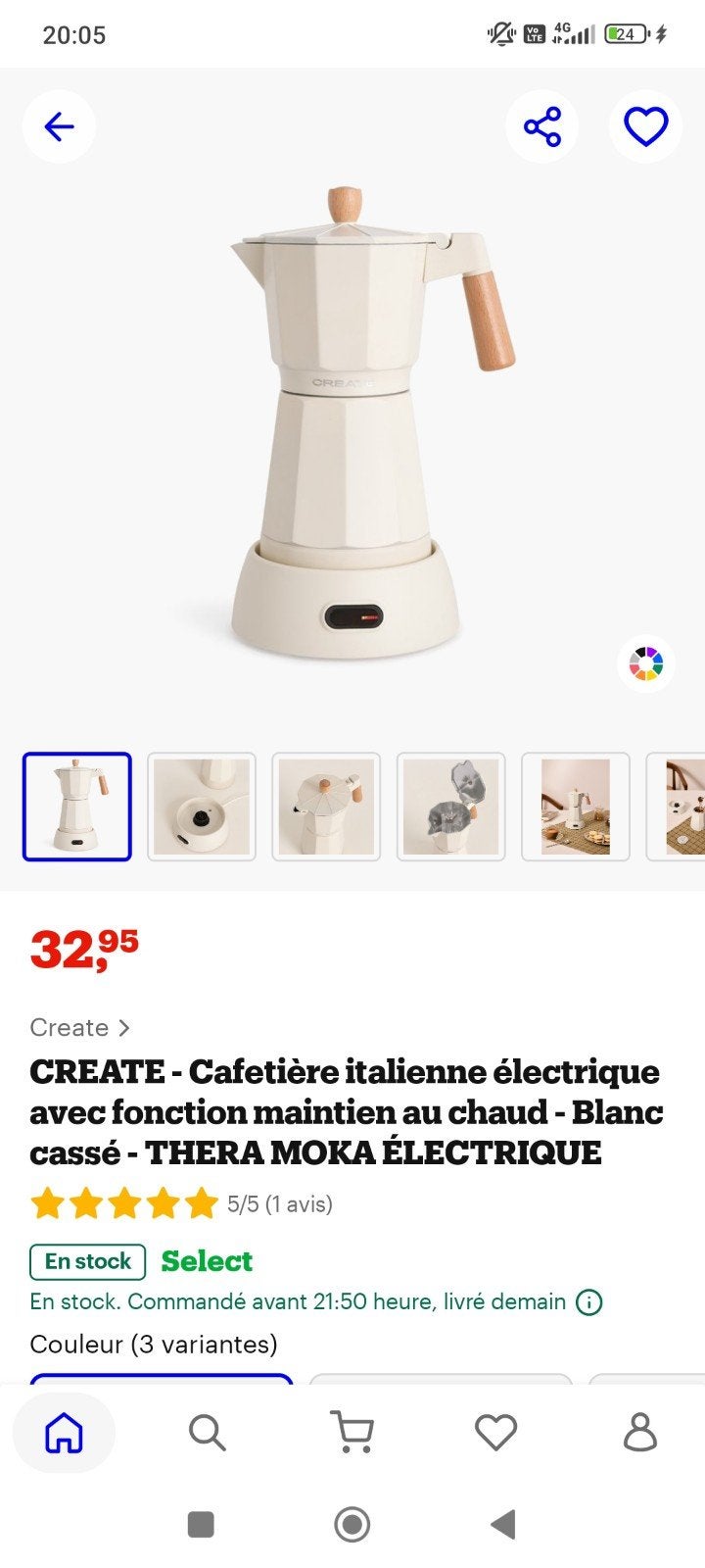 Italiaans elektrisch koffiezetapparaat, Ophalen, Koffiemachine
