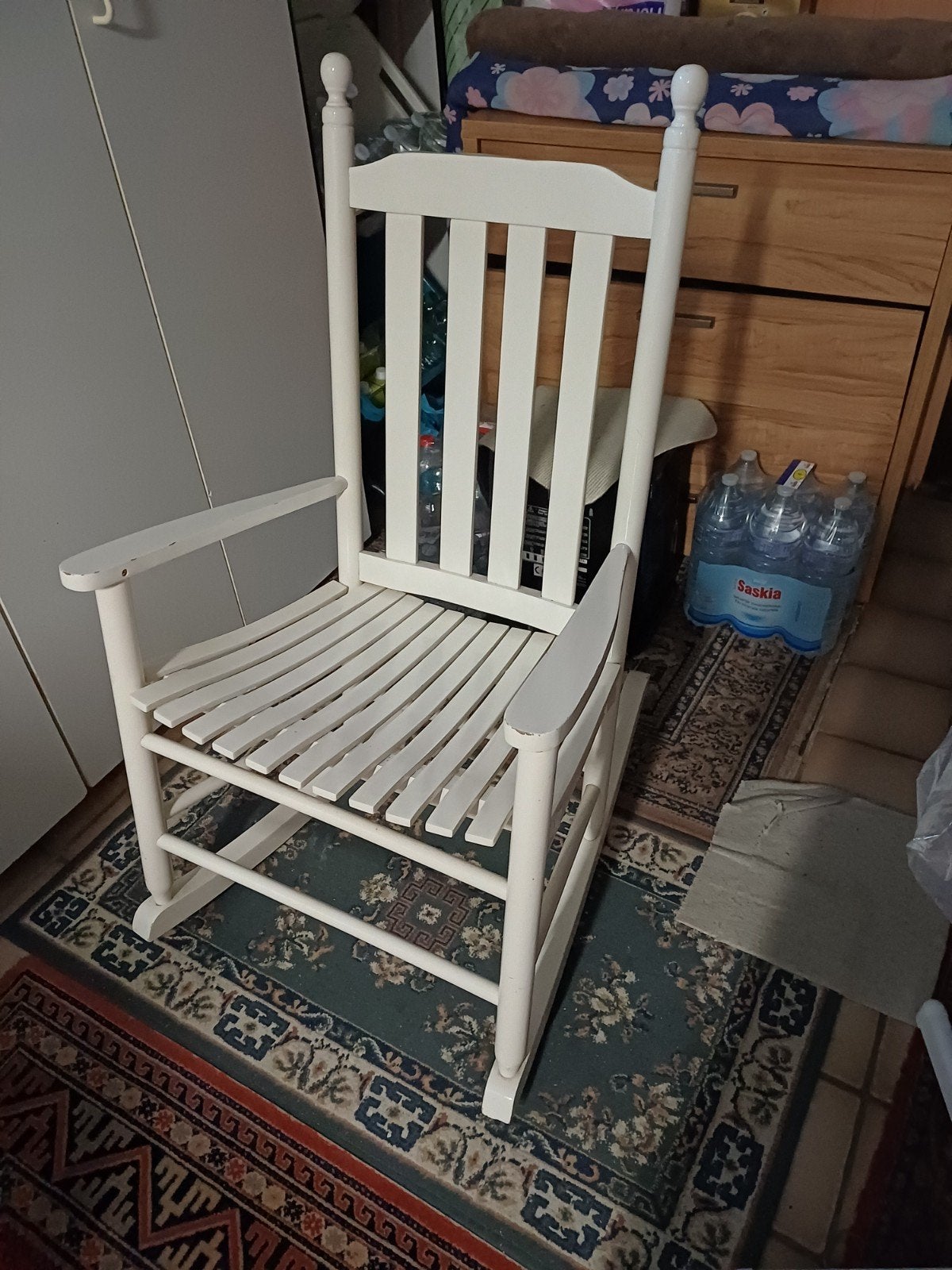 schommelstoel, Ophalen, Wit, Zo goed als nieuw, Schommelstoel