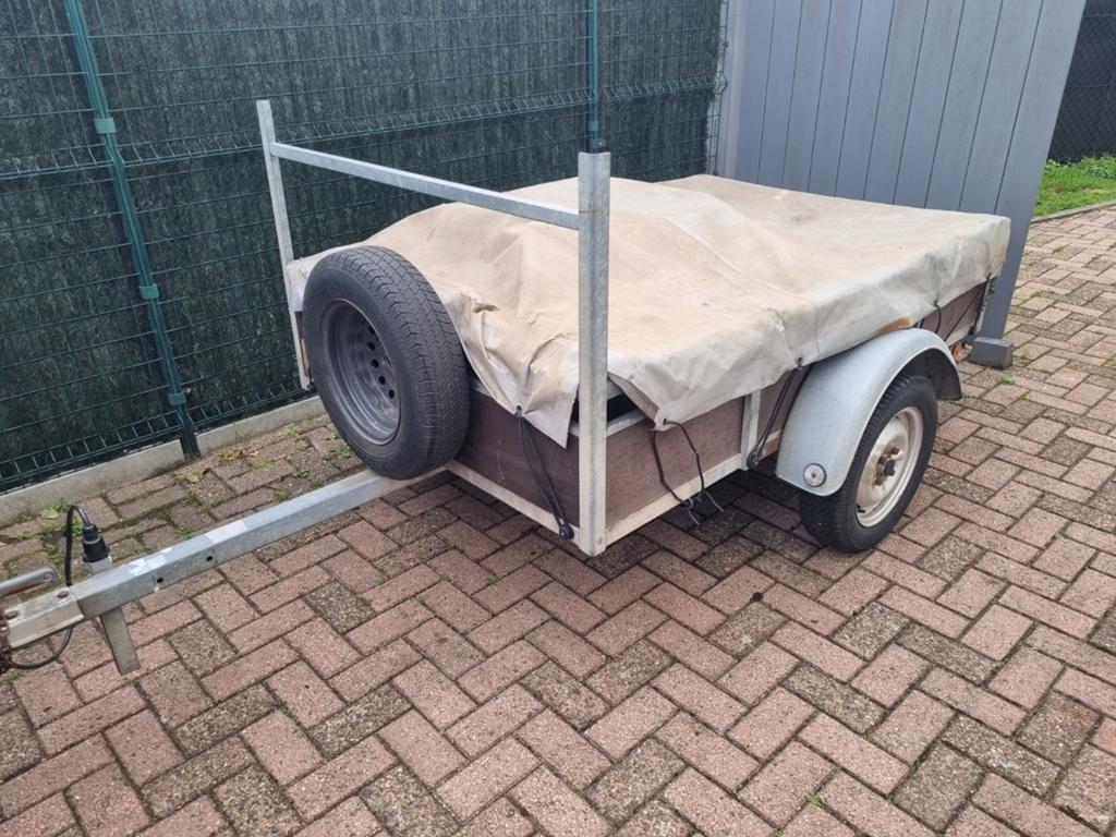 Aanhangwagen - 750kg uit galva met nieuwe bodem, Auto diversen, Aanhangers en Bagagewagens, Ophalen
