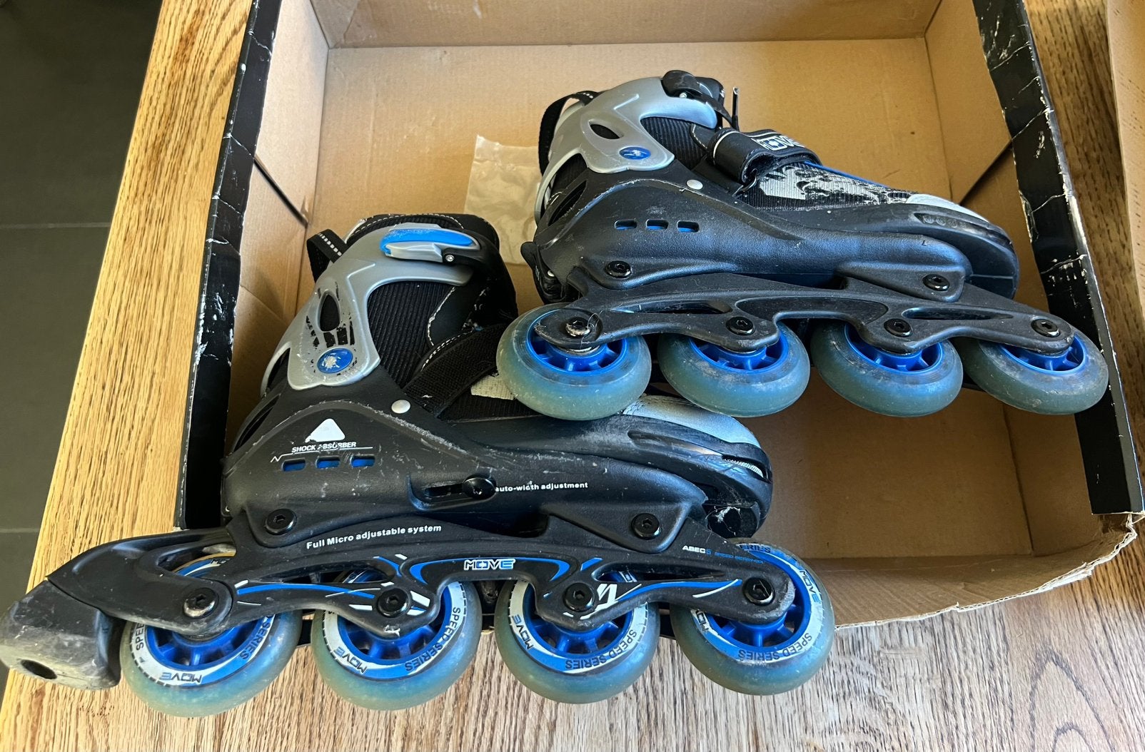 Verstelbare Move inline skates maat 33-36, Sport en Fitness, Skeelers, Kinderen, Inline skates 4 wielen, Ophalen, Overige merken