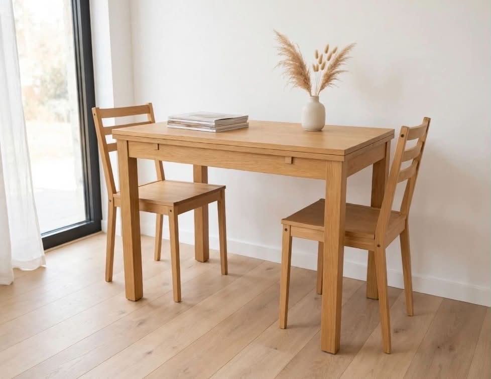 Table BJURSTA en chêne - IKEA, Maison & Meubles, IKEA BJURSTA, 50 à 100 cm, Jusqu'à deux personnes, Enlèvement
