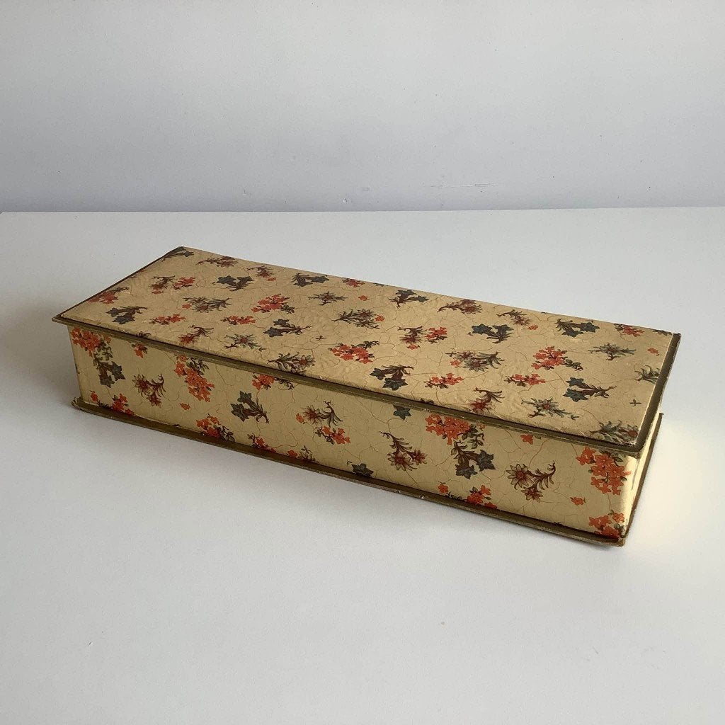 Mooie vintage kartonnen geschenkdoos V&D, Ophalen of Verzenden, Gebruikt, Versiering