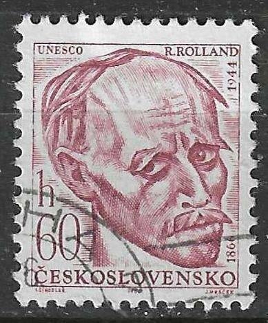 Tchécoslovaquie 1966 - Yvert 1466 - Romain Rolland (ST), Timbres & Monnaies, Timbres | Europe | Autre, Affranchi, Envoi