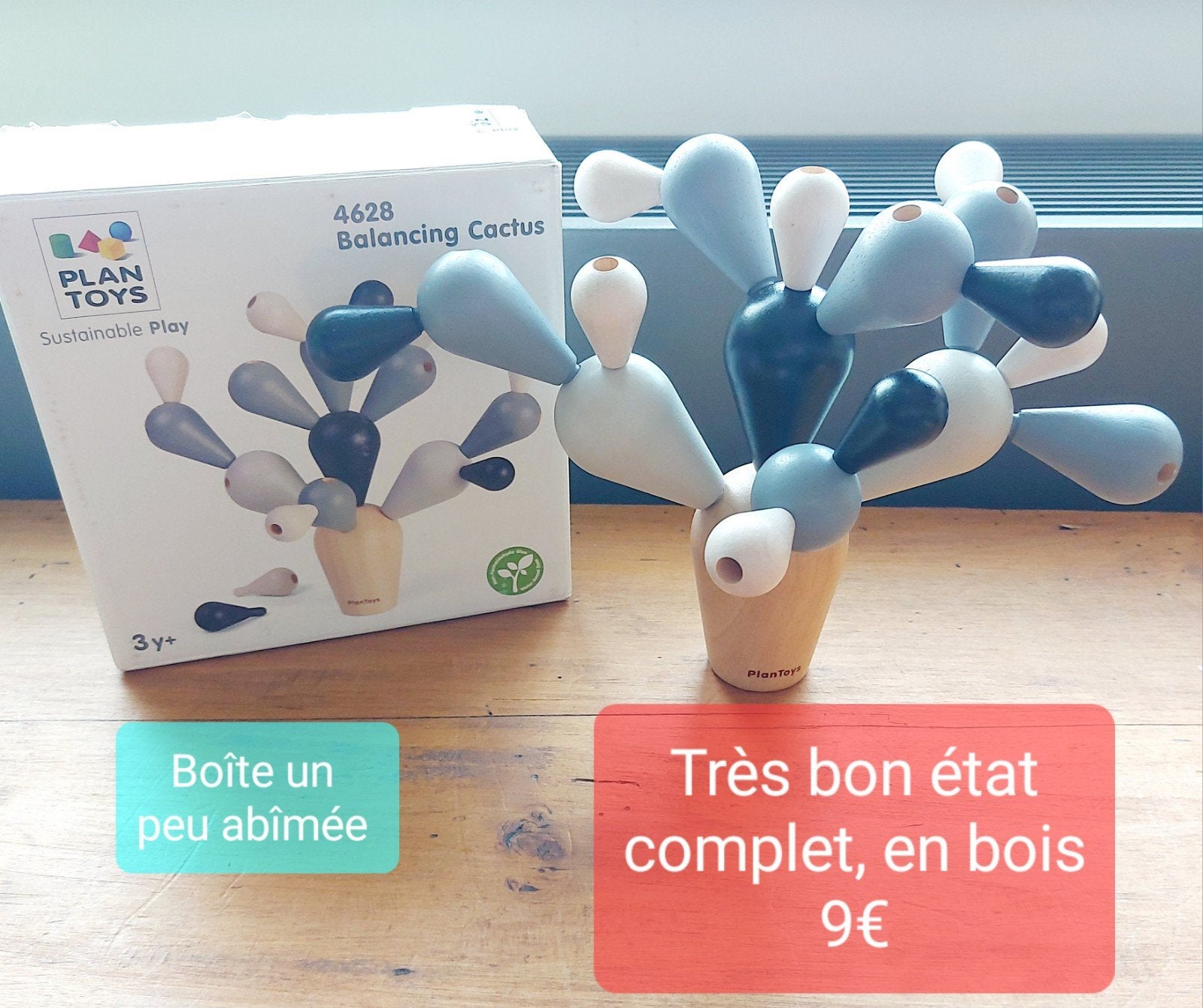 Jeu d'équilibre cactus, en bois, Enfants & Bébés, Enlèvement ou Envoi, Comme neuf