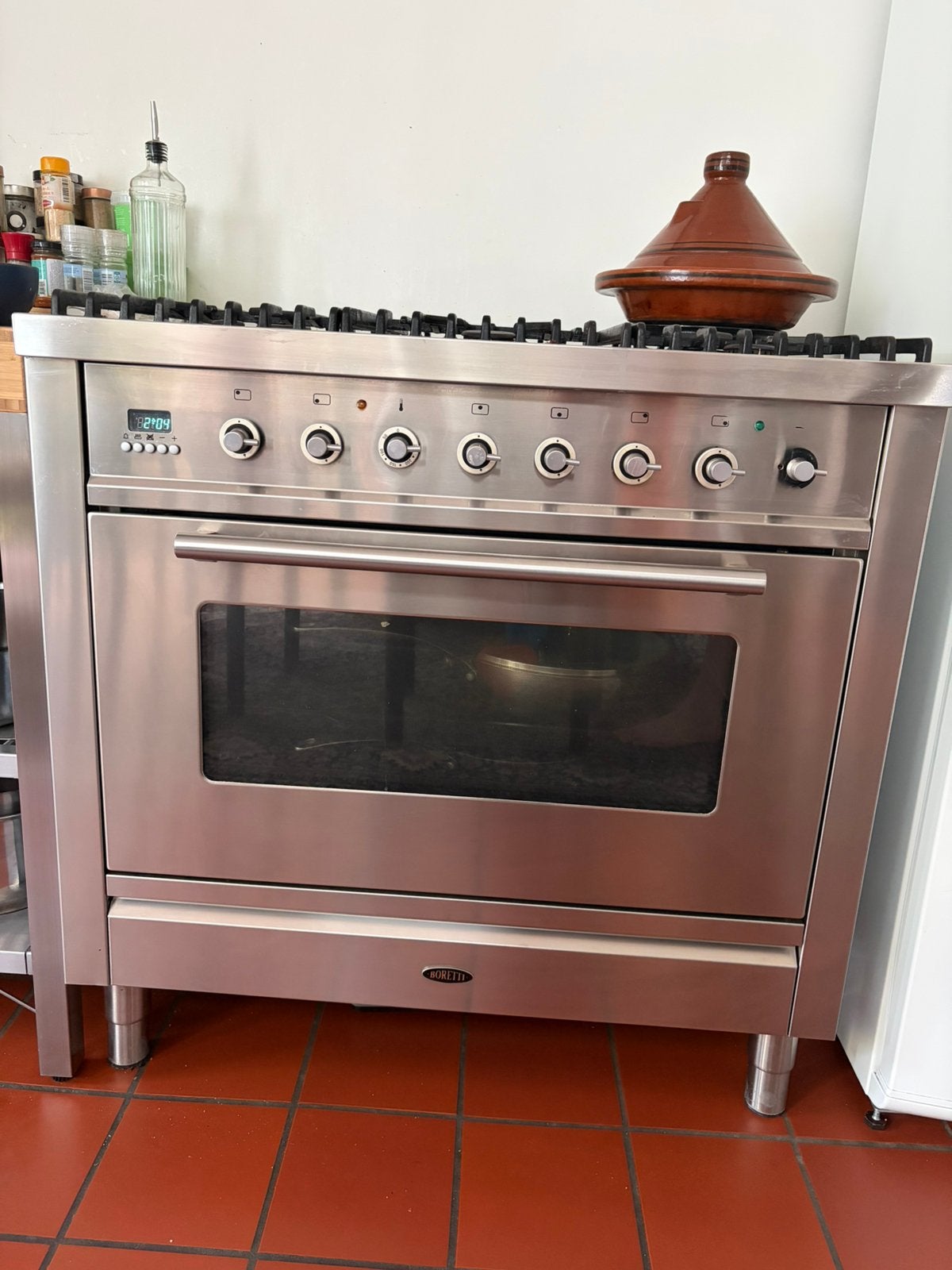 Boretti BIT90MIX 90 cm gasfornuis – 5 pits – grote oven, Ophalen, Gebruikt, 60 cm of meer, Gas