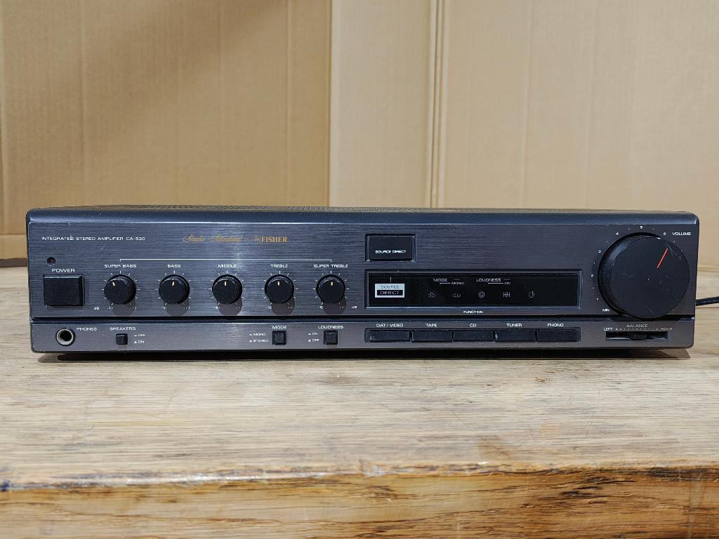 Fisher CA-520 versterker, Audio, Tv en Foto, Versterkers en Ontvangers, Ophalen, Gebruikt, Minder dan 60 watt, Overige merken