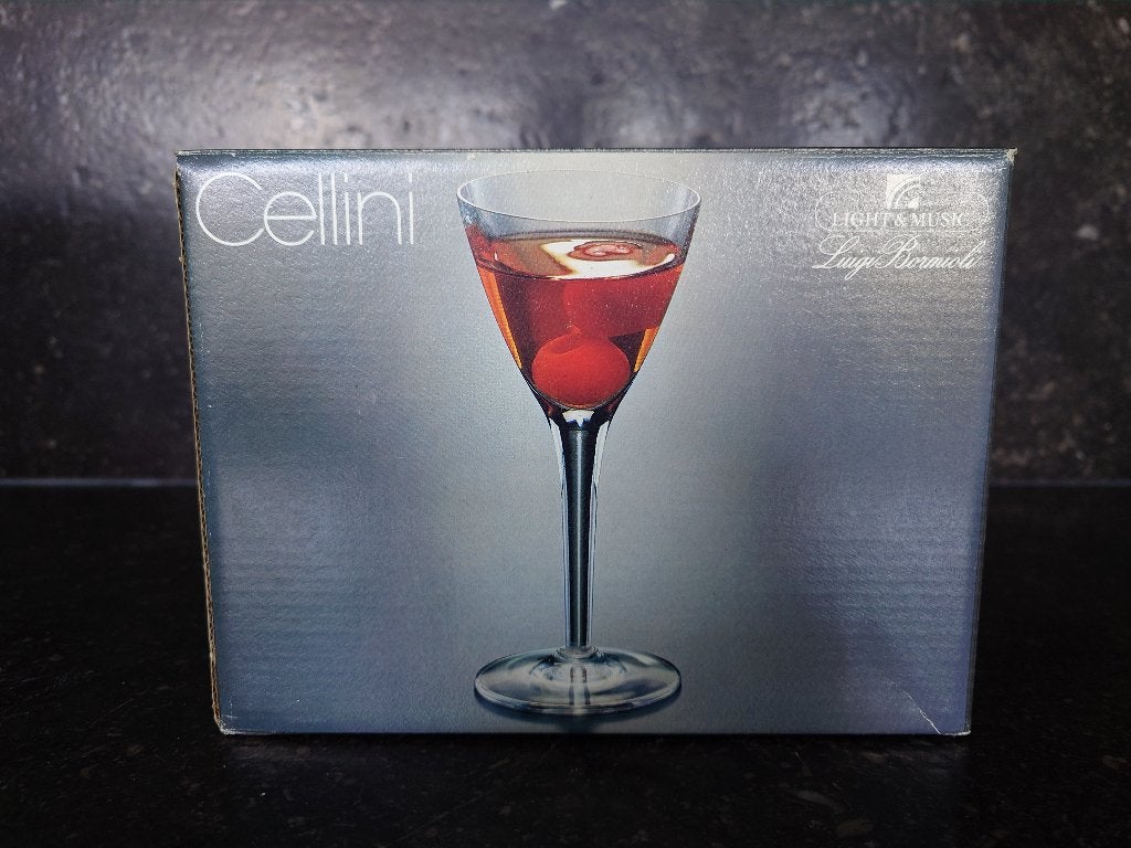 Sherry glazen in geblazen kristal Luigi Bormiole (6st), Ophalen of Verzenden, Nieuw, Glas of Glazen