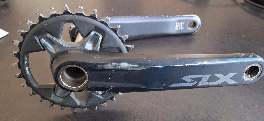 Shimano SLX M7100 Crankstel + 12 speed 30T tandwiel, Gebruikt, Aluminium, Mountainbike, Shimano