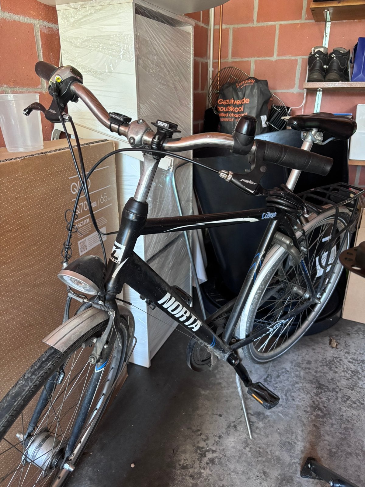 Herenfiets Norta grote framemaat - Gebruikte staat, Gebruikt, Velgrem, 57 tot 61 cm, Ophalen
