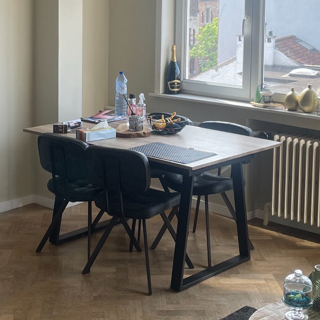 Uitschuifbare eettafel, Huis en Inrichting, Ophalen, Zo goed als nieuw