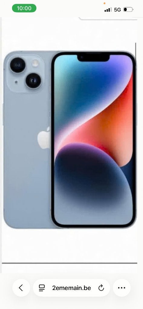 Urgent iPhone 14 bleu, Télécoms, Téléphonie mobile | Apple iPhone, Comme neuf, Bleu, IPhone 14, 87 %