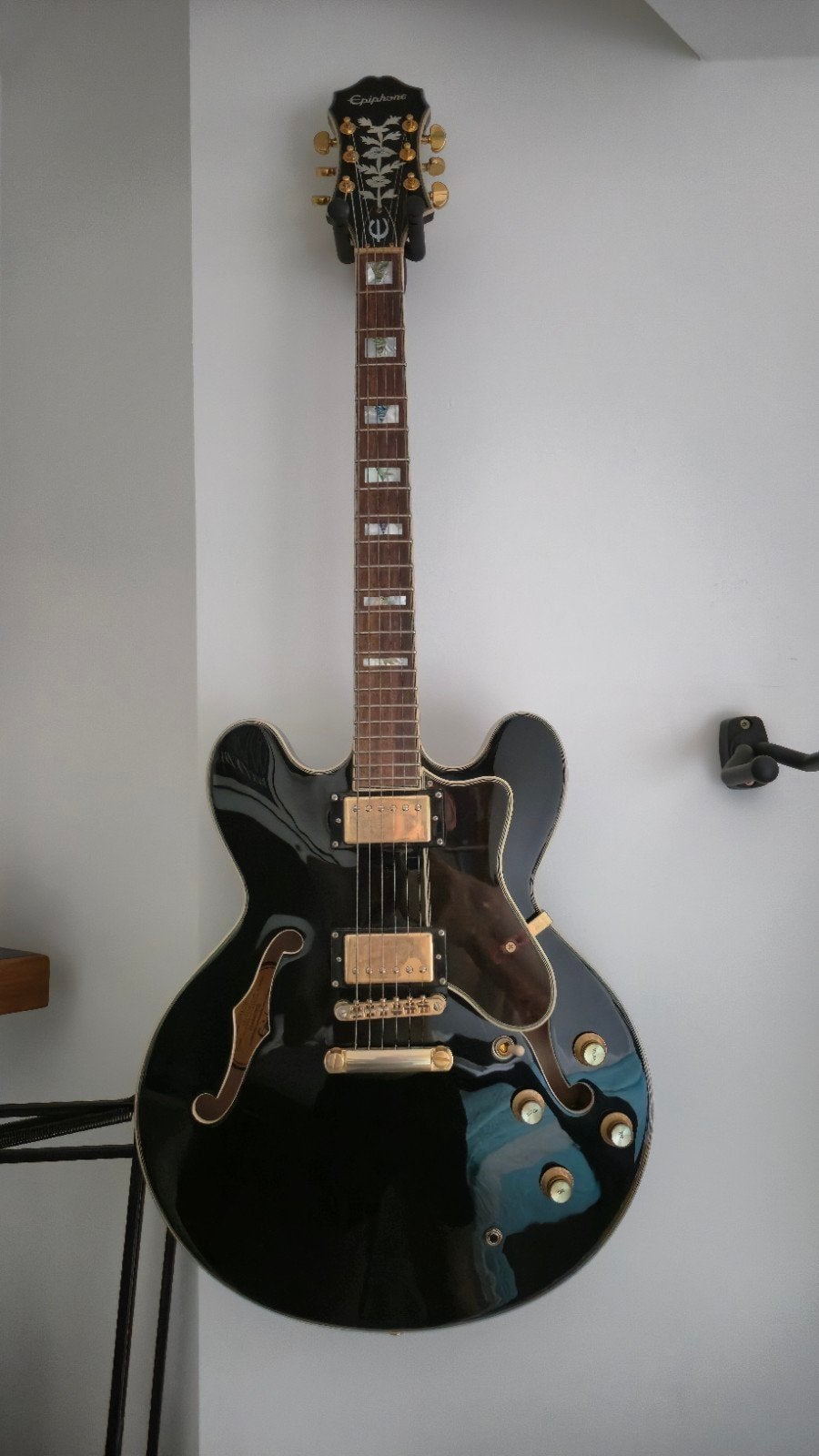 Epiphone Sheraton-II Pro, Ebbenhout, Ophalen of Verzenden, Zo goed als nieuw, Semi-solid body, Epiphone