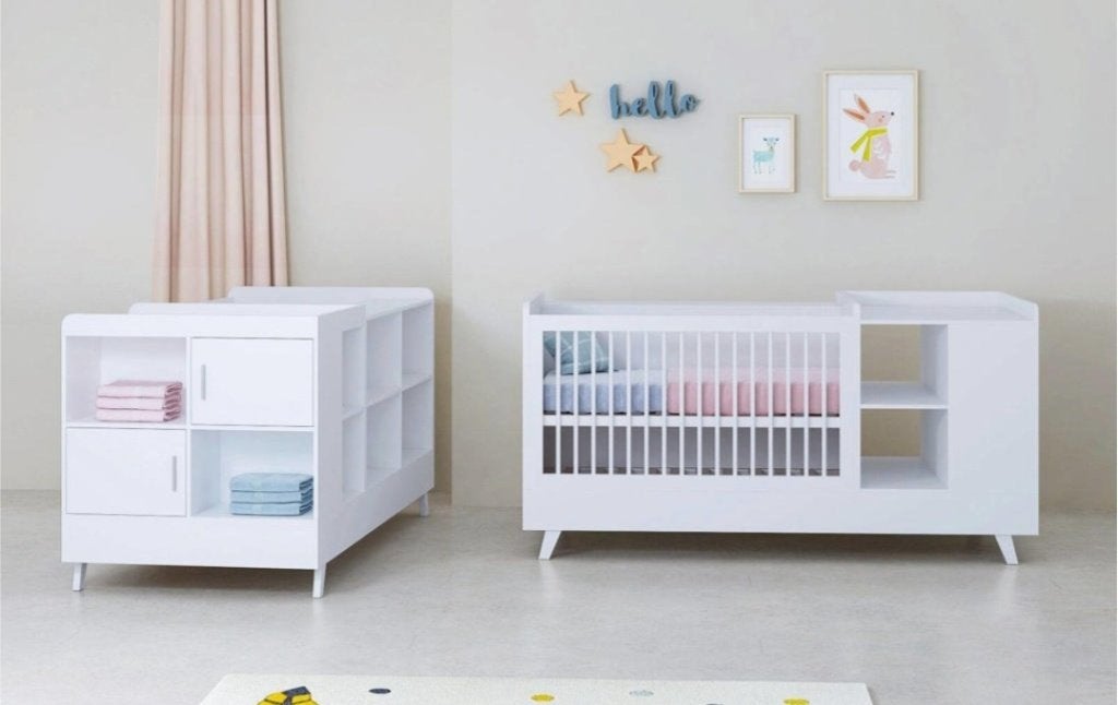 Meegroeibed Combi Ledikant inclusief matras 60x120, Kinderen en Baby's, 85 tot 100 cm, Zo goed als nieuw, 180 cm of meer, Ophalen