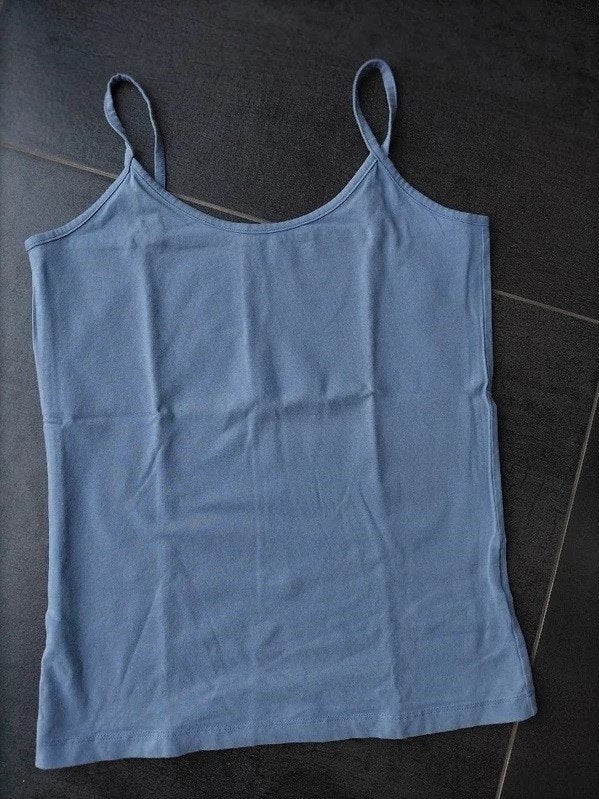 Bel&Bo: nieuw lichtblauw blauw spaghettitopje , topje , M, Maat 38/40 (M), Blauw, Bel&Bo, Nieuw