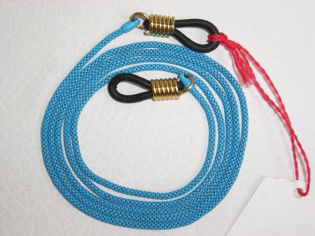 Brilketting - azuurblauw - metaal, Verzenden, Nieuw