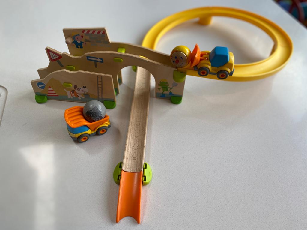 HABA knikkerbaan bouwplaats (Kullerbü), Kinderen en Baby's, Ophalen of Verzenden, Zo goed als nieuw
