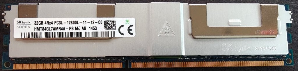 SK hynix 32 Go DDR3L ECC LRDIMM PC3L-12800L– 6 pièces /192Go, Informatique & Logiciels, Mémoire RAM, 32 GB, Enlèvement ou Envoi