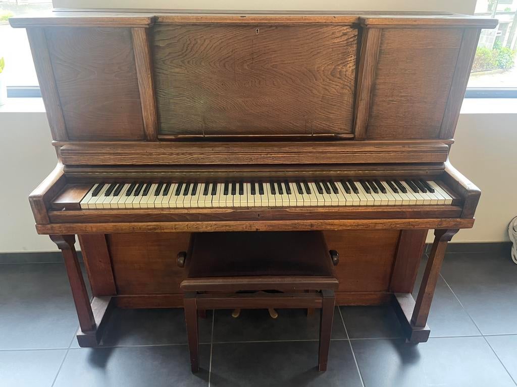 GRATIS! Piano in perfecte staat, Enlèvement, Utilisé, Brun, Piano