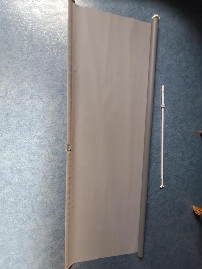 Store enrouleur automatique occultant gris foncé, Maison & Meubles, Enlèvement, Gris